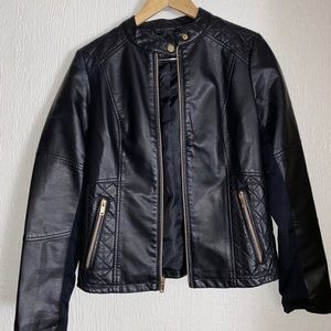SOLD Faux leather black jacket